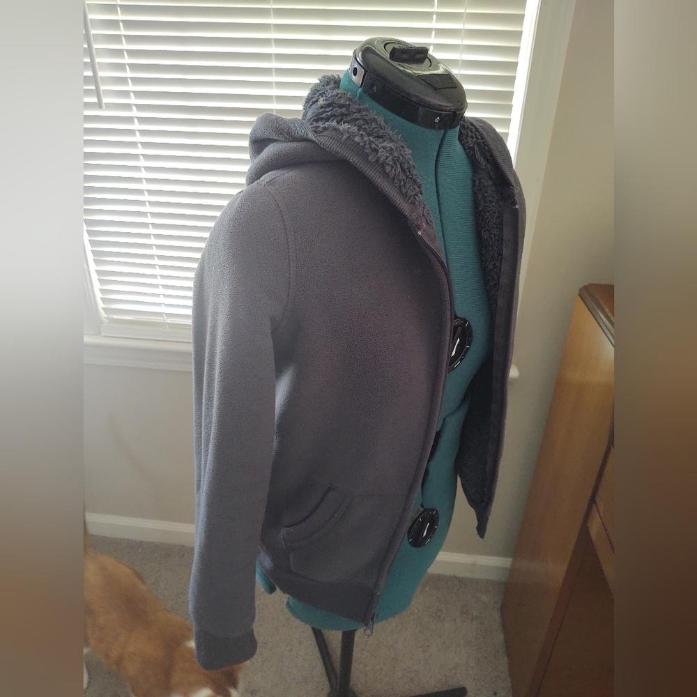 Old Navy blue grey fleece jacket xs